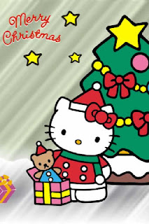 Hello Kitty Christmas iPhone wallpaper background 320x480