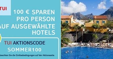 100 € TUI Gutschein für Pauschalreisen nach Spanien, Griechenland ...