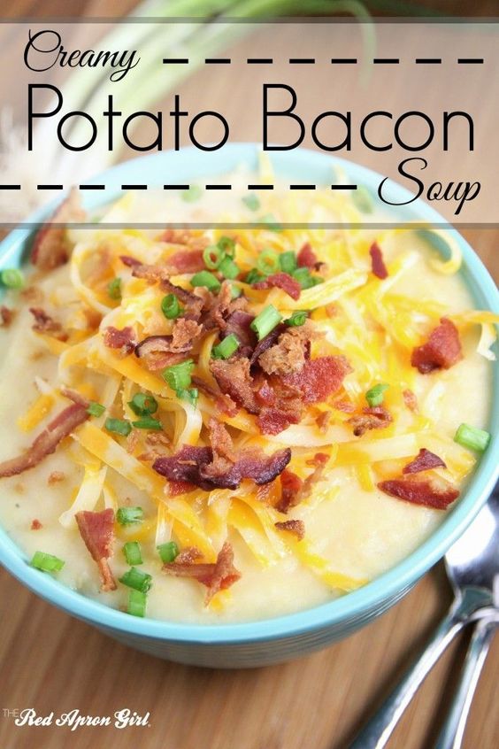 Creamy Potato Bacon Soup - healthy dinner recipe