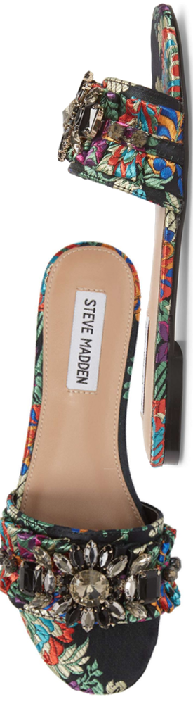 STEVE MADDEN Pomona Crystal Embellished Slide Sandal
