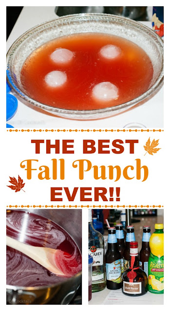 fall orchard punch, fall punch, autumn punch, angry orchard, rum, grand marnier, lemon juice, cranberry syrup, raspberry puree, fall cocktail, autumn cocktail, Thanksgiving punch, Thanksgiving cocktail