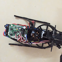 Wltoys V950 Brushless Rc Helicopter Tail motor Top View internals