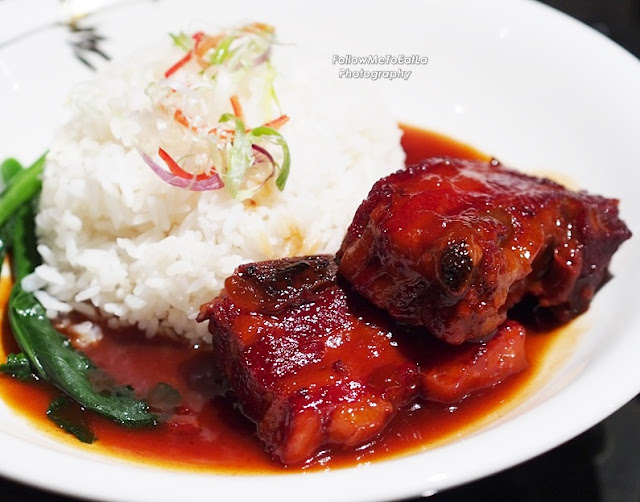 Rice With Baked Sweet & Sour Spare Ribs & Seasonal Vegetables