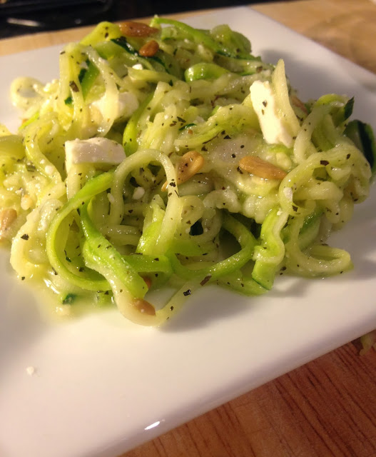 The Delicious Life Minted Zucchini and Feta with Sunflower Seeds