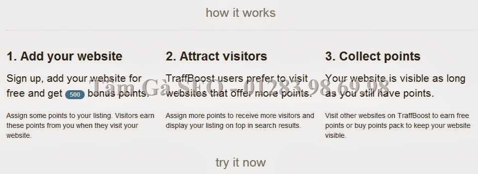 Add your website to Traffboost