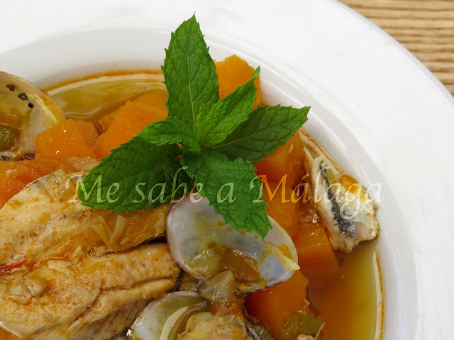receta malagueña guiso calabaza y sardinas