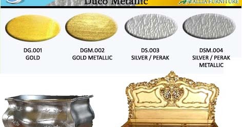 Contoh Furniture Cat Duco Emas & Perak - Allia Furniture