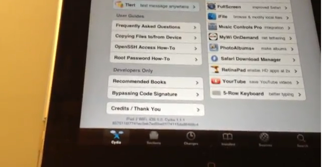 iPad 2 on Jailbroken iOS 5 Video Surfaces