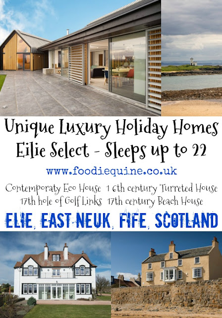 www.foodiequine.co.uk A selection of personally chosen unique luxury holiday homes in the delightful village of Elie in Scotland's East Neuk of Fife. Sleeping from 6 to 22 they are ideal for family holidays, get-togethers or celebrations.