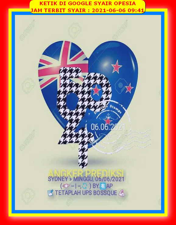 Syair Sdy Hari Ini Minggu 6 Juni 2021 Opesia Official
