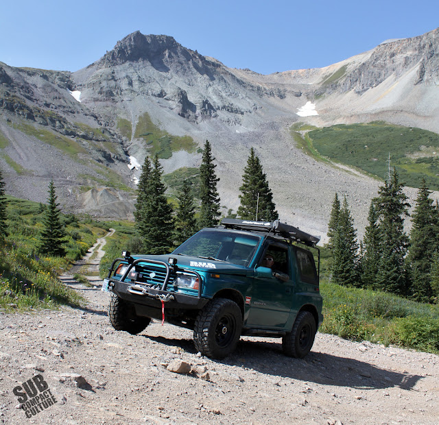 The Teal Terror headed up Imogene Pass Road