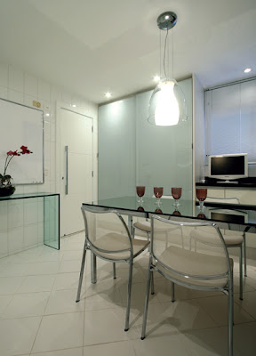 Hall de Entrada, Sala e Quarto: Aparadores em Vidro