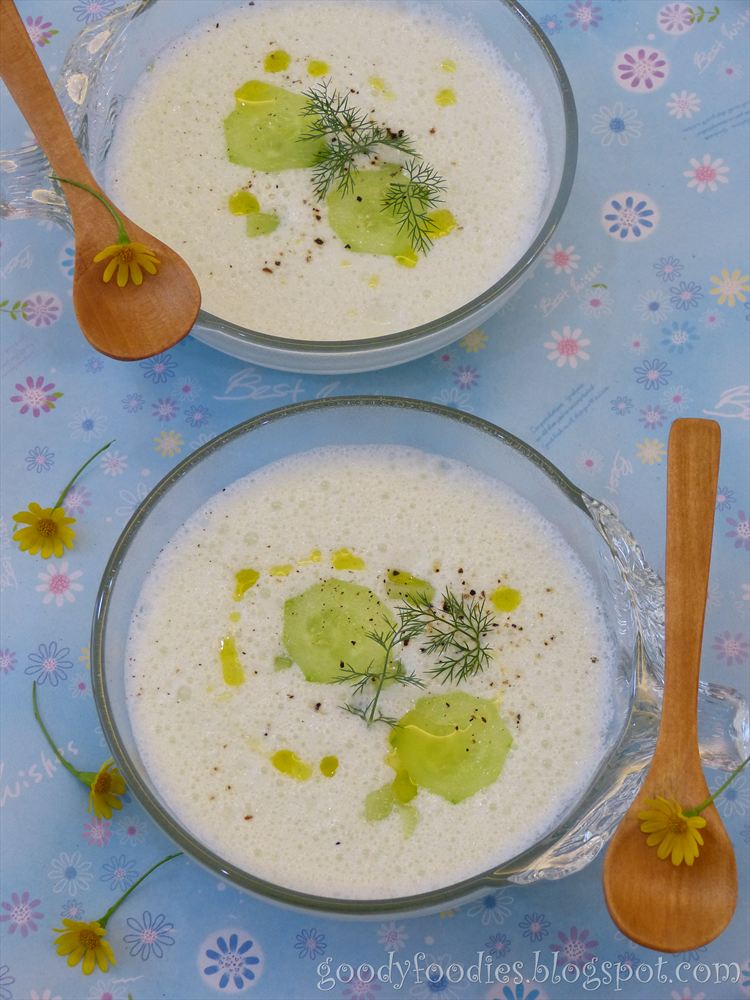 GoodyFoodies Recipe Cucumber Buttermilk Soup With Dill (Martha Stewart)