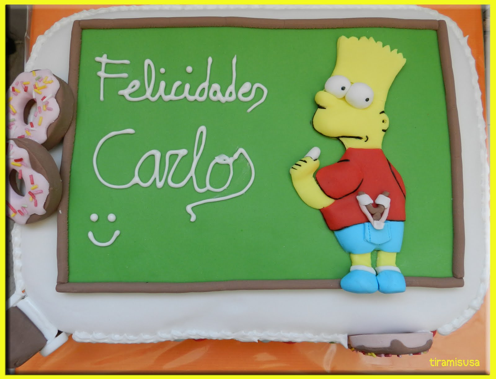 Tarta Bart Simpson para Carlos - Horneando Deseos