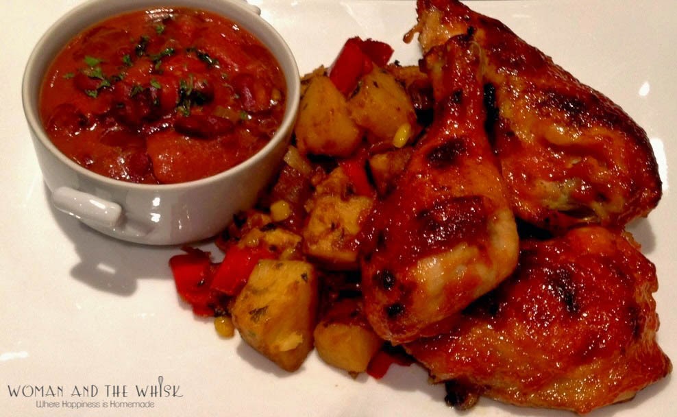 Woman and the Whisk Jamaican Guava BBQ Chicken With Sweet Potato Hash