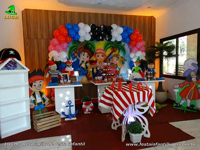 Decoração festa Jake e os Piratas da Terra do Nunca - Decoração de aniversário infantil