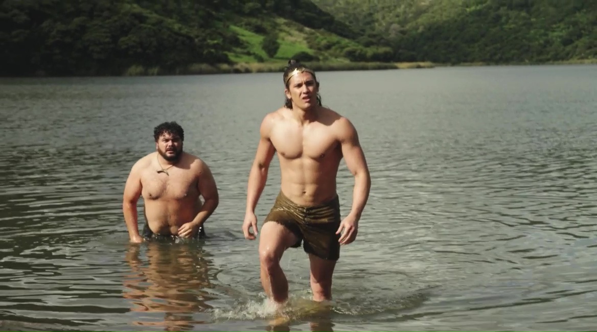 Chai Hansen and Josh Thomson shirtless in The New Legends Of Monkey 1-04 &q...