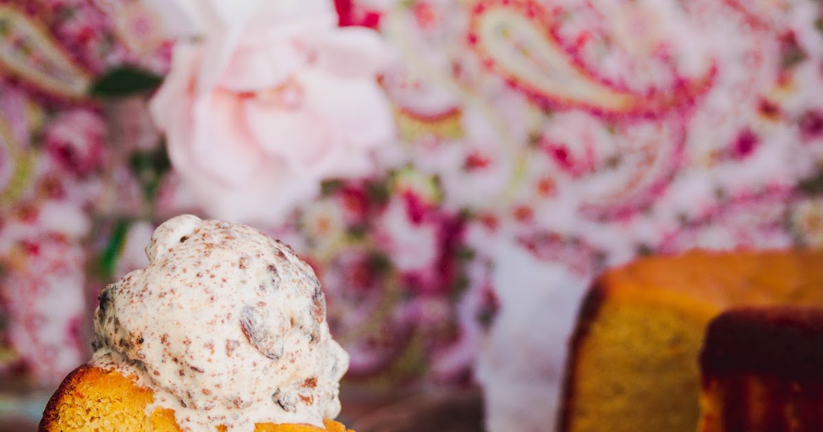 Milk and Honey Spiced Orange Cake with Rum Raisin Ice Cream