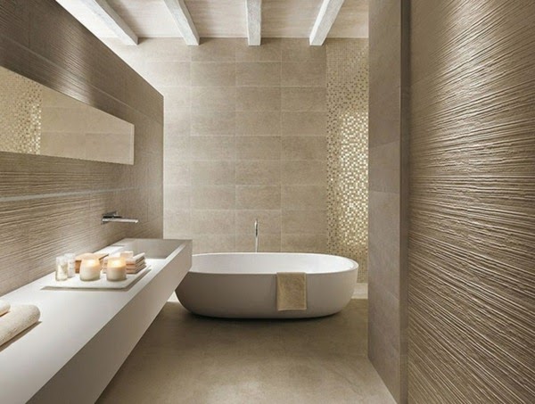 Modern bathroom tiles oasis in neutral colors