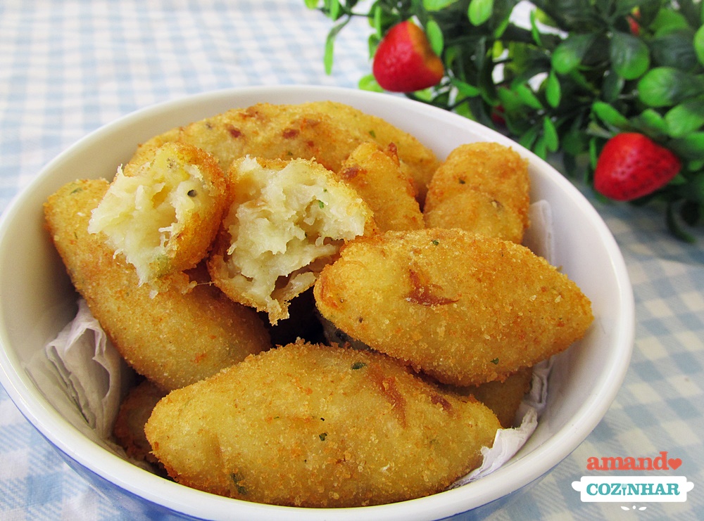 Bolinho de bacalhau com batata Amando Cozinhar Receitas Fáceis e rápidas