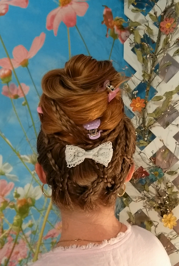 Braids Hairstyles For Super Long Hair Braided Lattice Bun