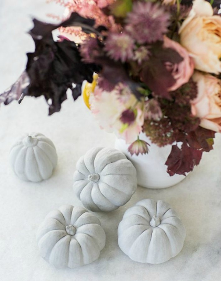 DIY Calabazas de cemento