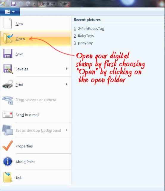 Spectacular Printable MS Paint for Digital Stamps Tutorial