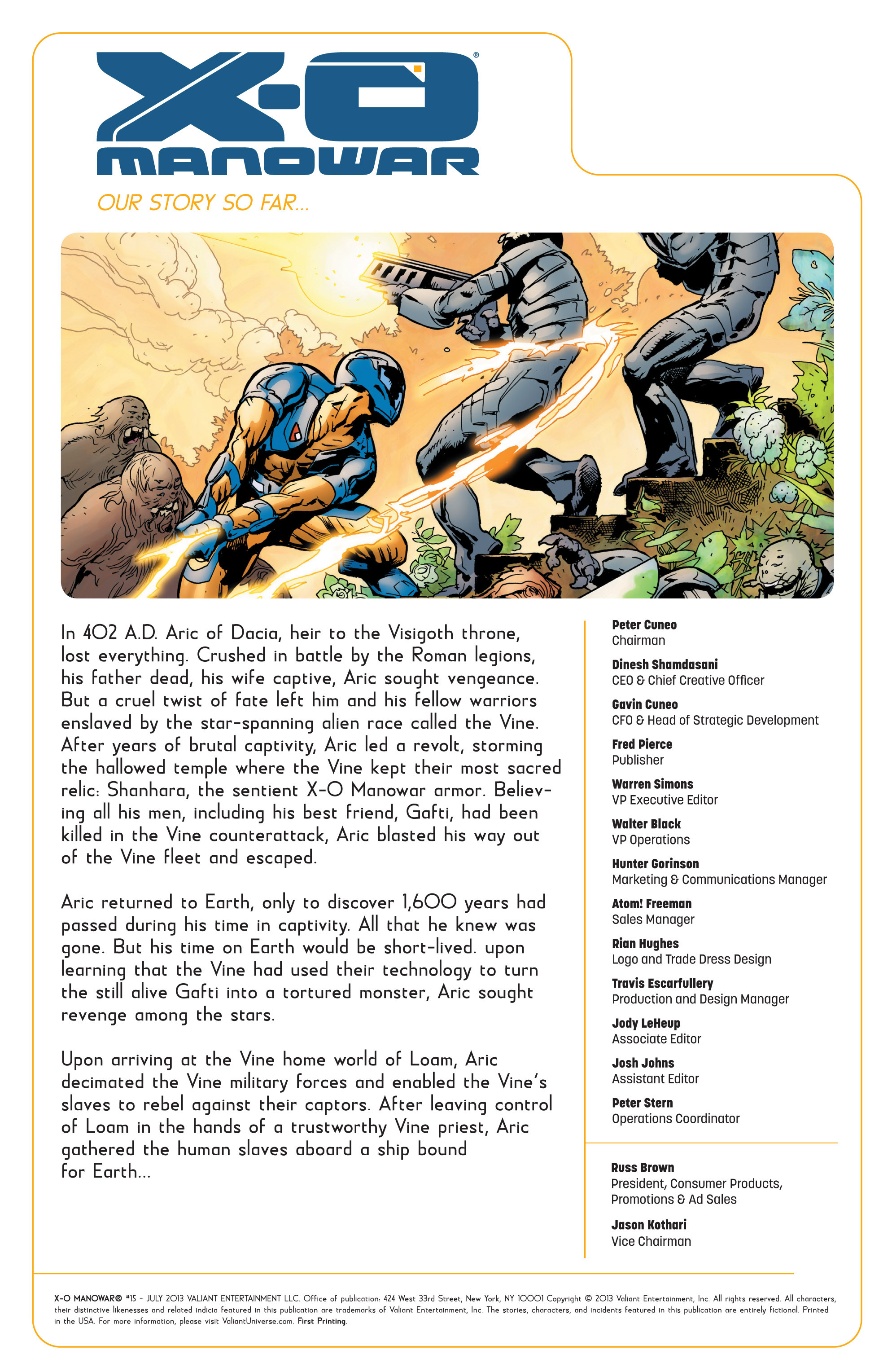 Read online X-O Manowar (2012) comic -  Issue #15 - 2