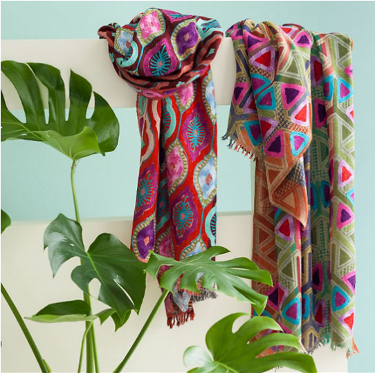 Got Mail #4 / Annie Selke is all about pattern & textile - shawls www.bohohome.com @bohosusan