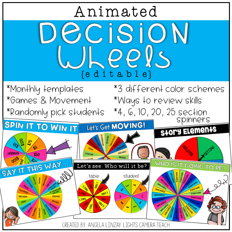 Lights Camera Teach Better Than Equity Sticks Animated Decision Wheel