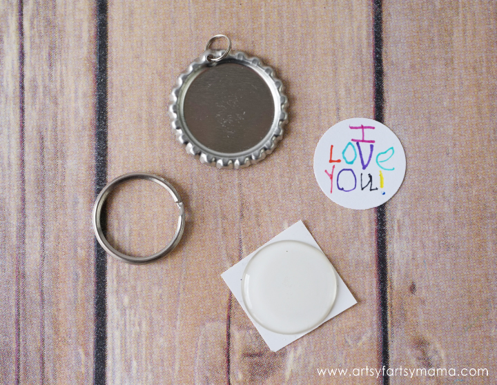 Mother's Day Bottle Cap Keychains are a creative craft for kids to make an awesome, custom keychain moms, aunts, and grandmothers are sure to love!