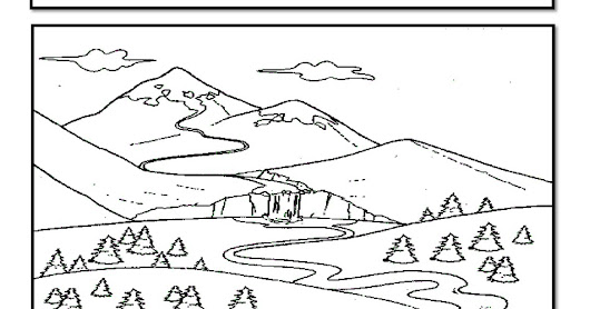 desenhos de rio para colorir