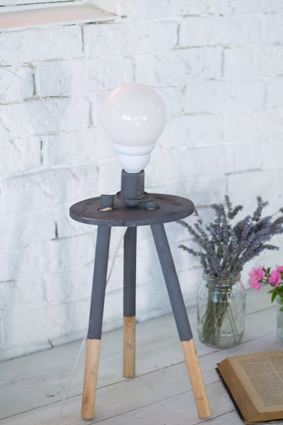 Lámpara nórdica madera diy