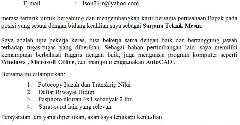 38+ Contoh Surat Lamaran Kerja Di Bank Mandiri Syariah Images