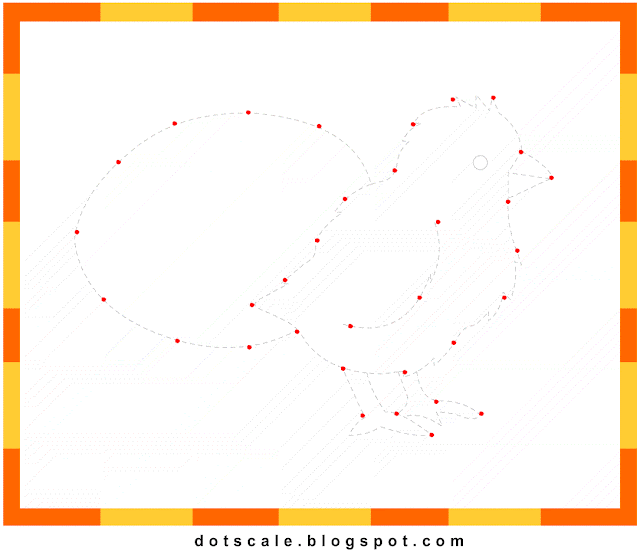 Kids Printable Dot to Dot Free: Chick Dot to dot for kids