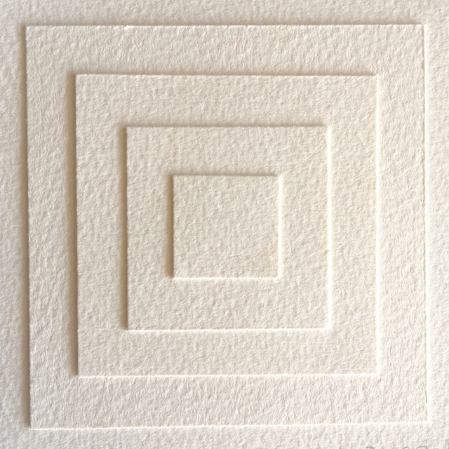 Paper Ponderings White on white preparation