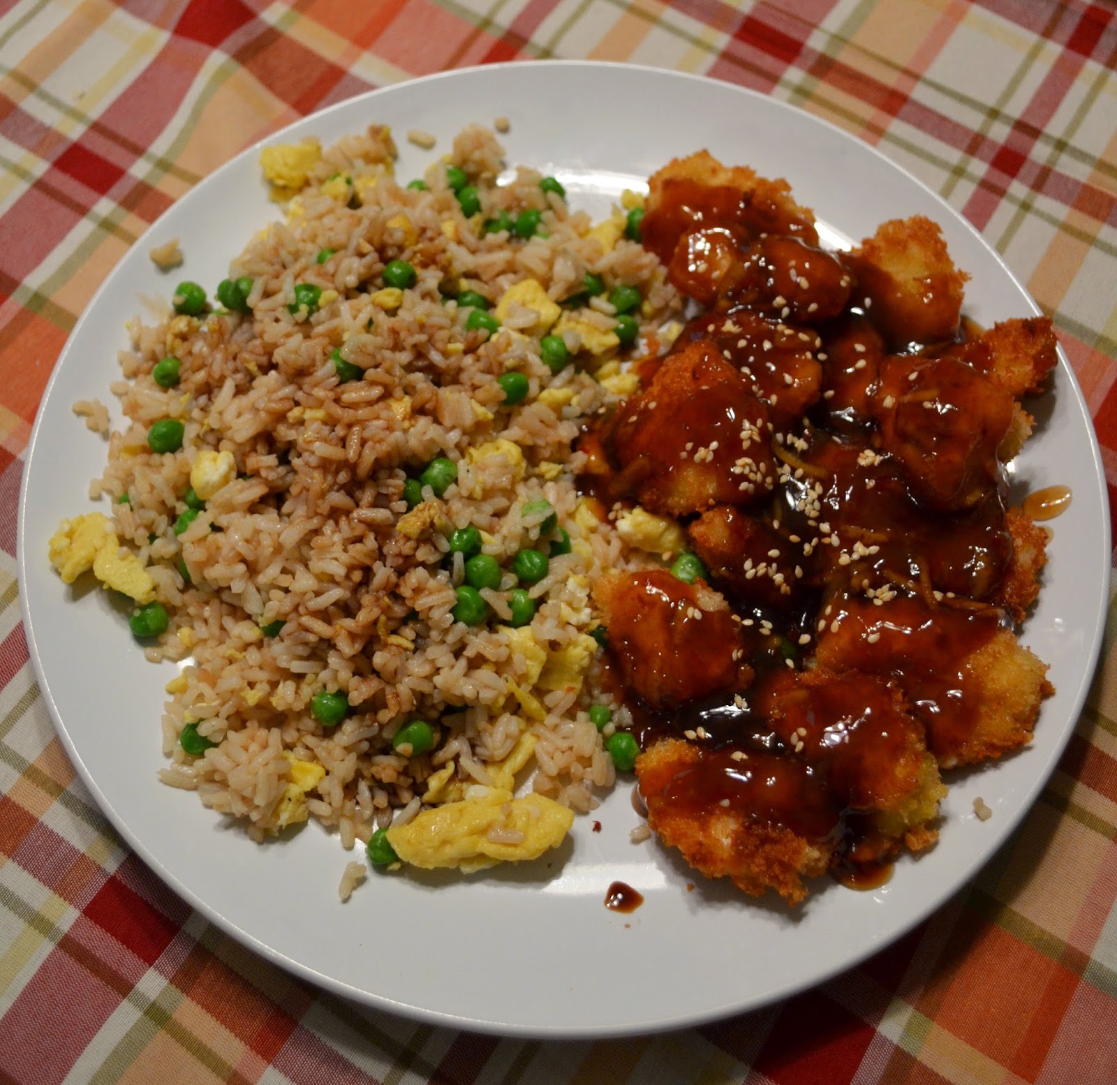 Simple Savory & Satisfying Orange Chicken with Fried Rice