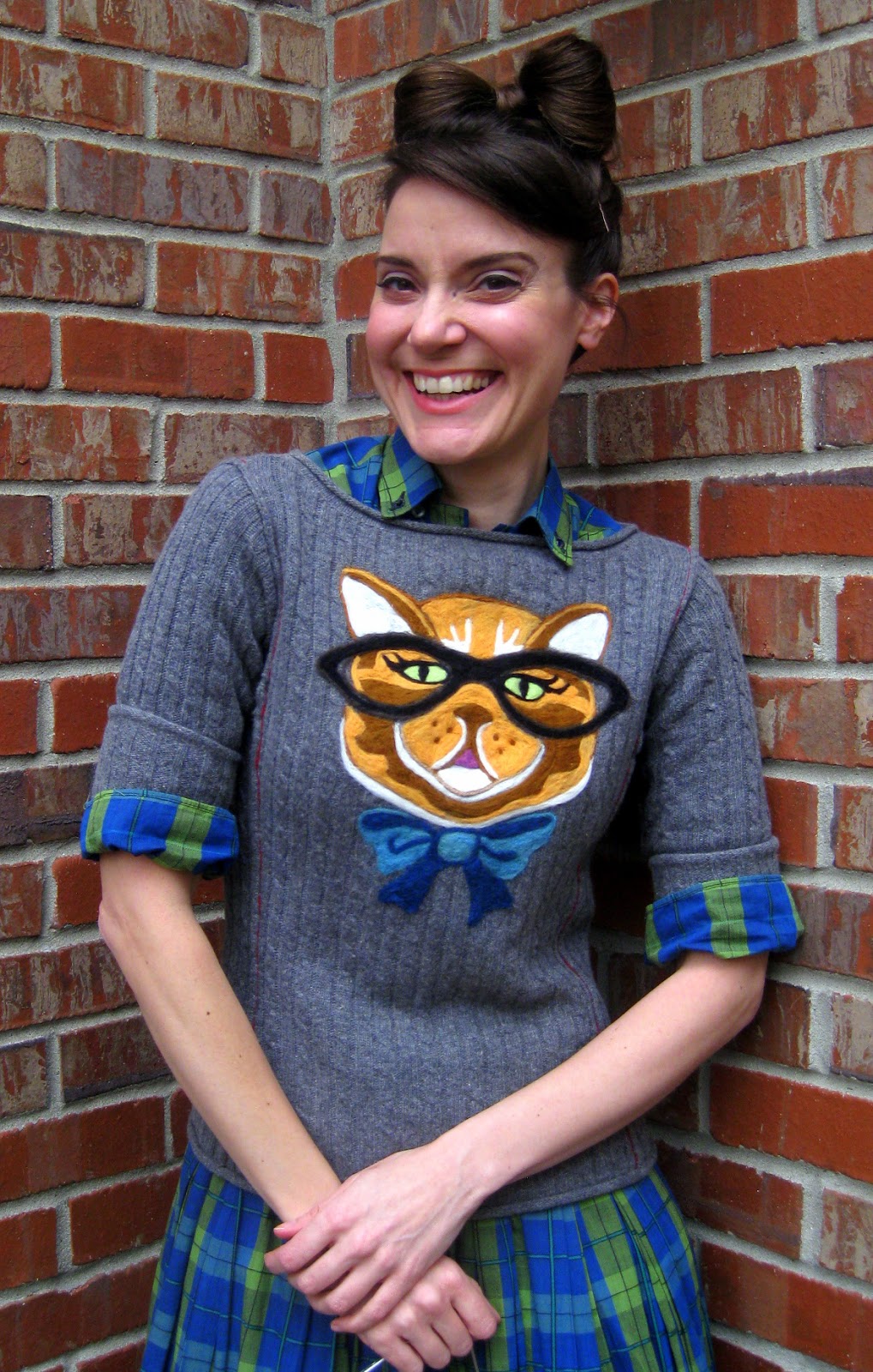 Cassie Stephens DIY The Crazy Cat Lady Sweater