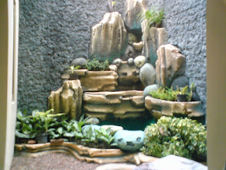 tukang taman  surabaya garden ross dekorasi  relif kolam 