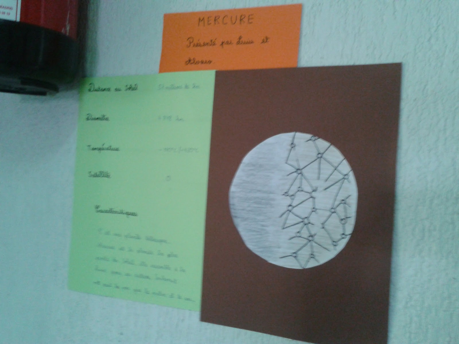 Classe de CM2. École Saint Louis des Français.: Exposés sur le Système