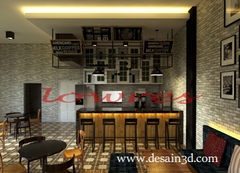 Hasil Design Interior Cafe Kekinian Harga Murah Tanpa Dp