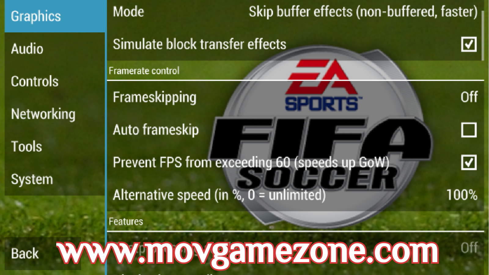 Best PPSSPP Setting Of FIFA Soccer PPSSPP Blue or Gold Version.1.4.apk