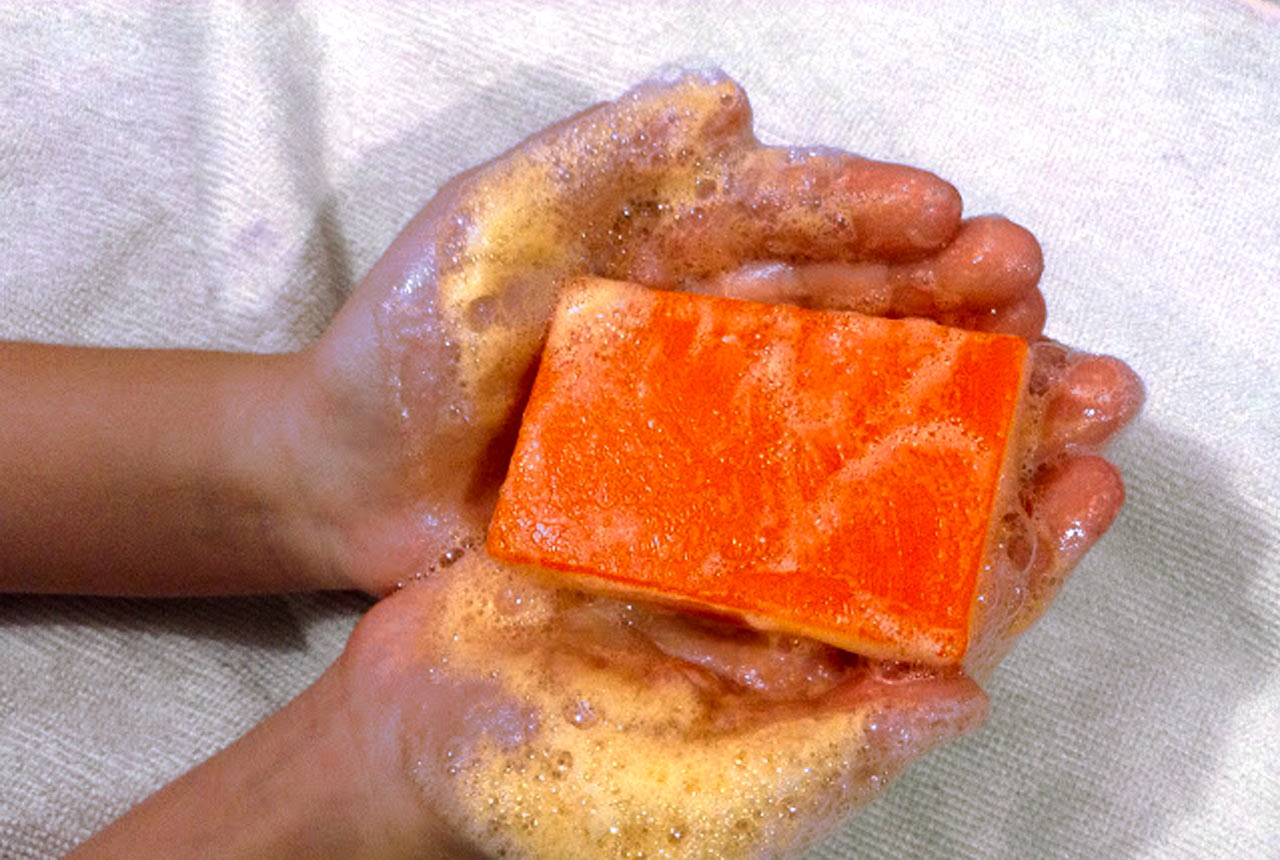 Kojie San Skin Lightening Soap lather