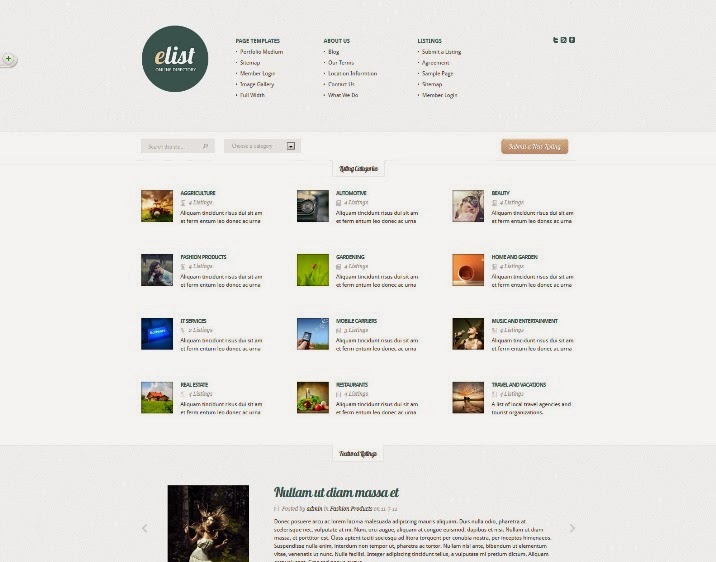 eList Directory WordPress Theme