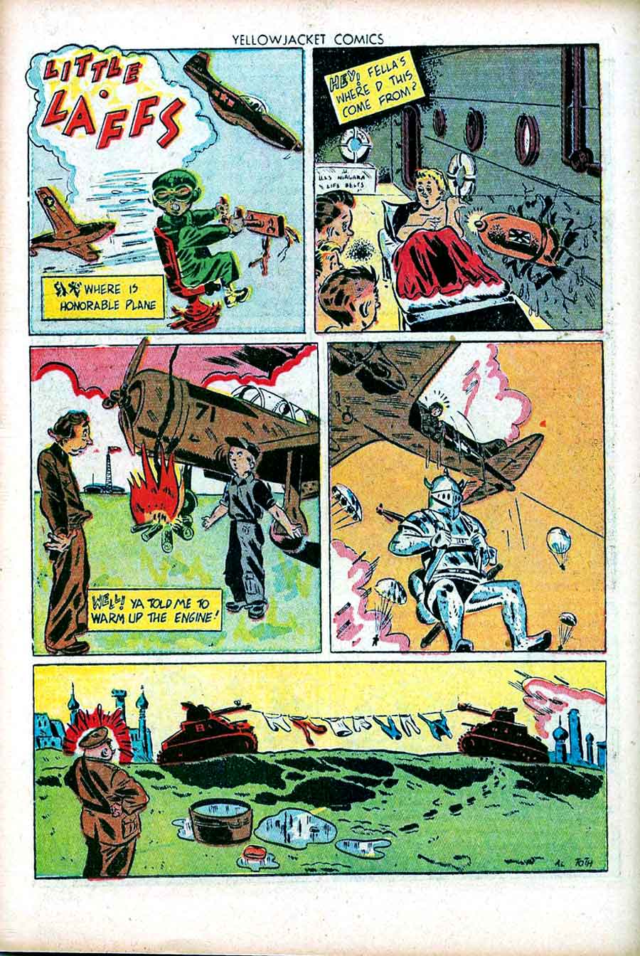 Yellowjacket Comics #7 golden age comic book page by Alex Toth