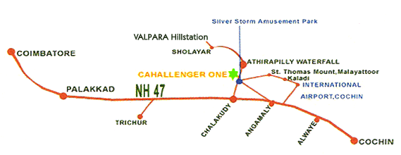 Athirapalli Waterfalls Route Map