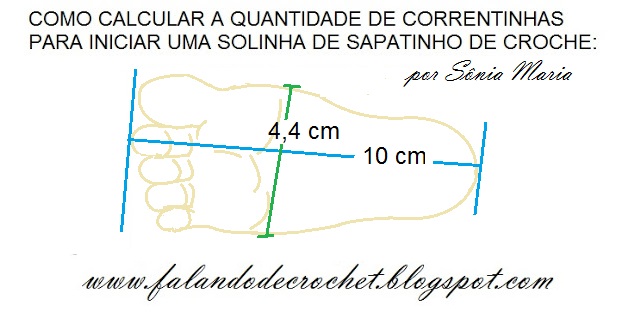 sola sapatinho de croche