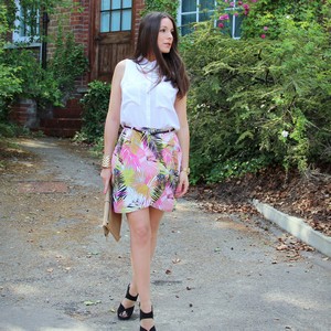 tropical print and neon