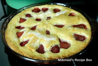 Strawberry Pie Plate Cake