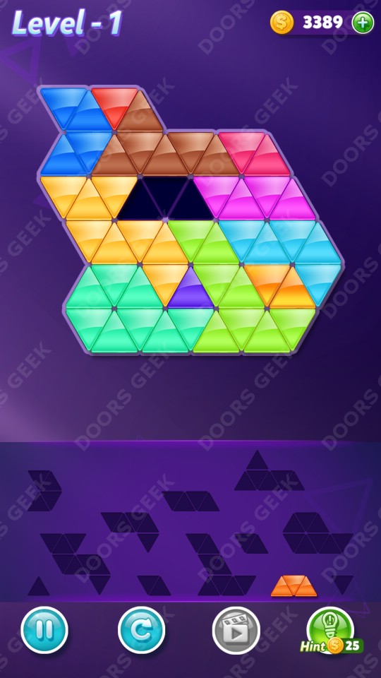 Block! Triangle Puzzle 12 Mania Level 1 Solution Doors Geek